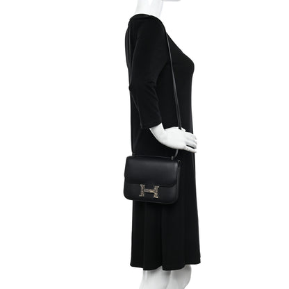 Hermes Veau Monsieur Lizard Constance 18 Black Ombre 2 of 12