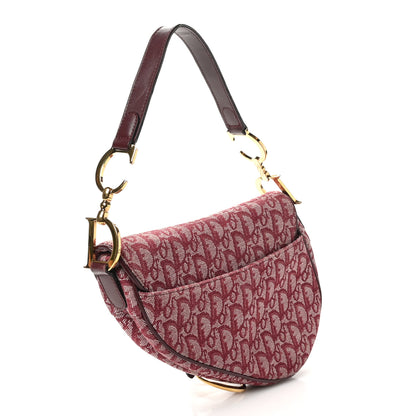 Christian Dior Monogram Saddle Bag Burgundy 3 of 10