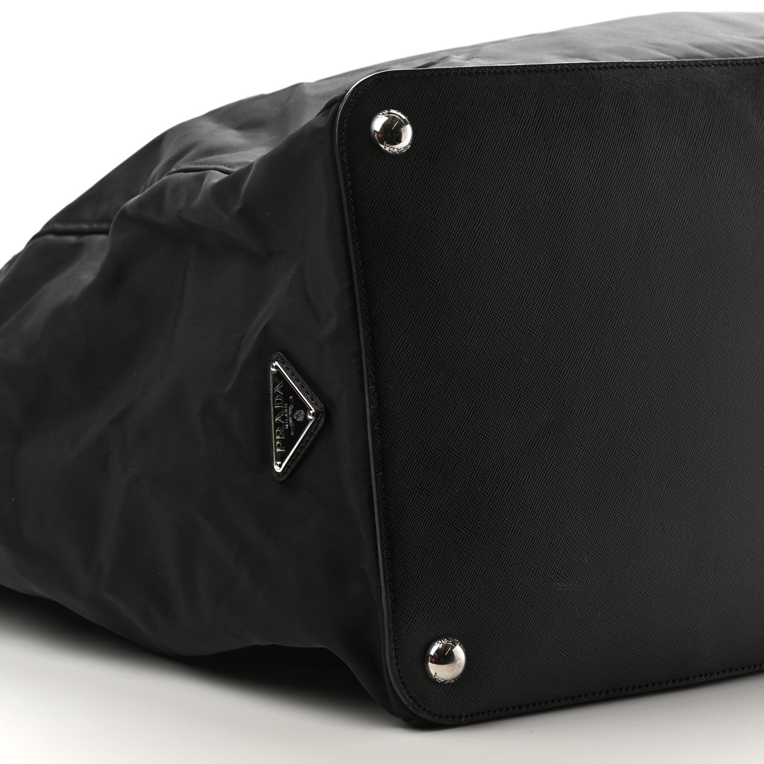 Prada Tessuto Nylon Saffiano Weekender Black 5 of 10