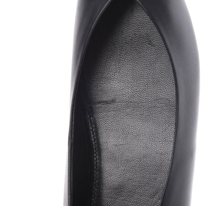 Balenciaga Calfskin BB Knife Pointy Toe Ballerina Flats 38 Black 10 of 12