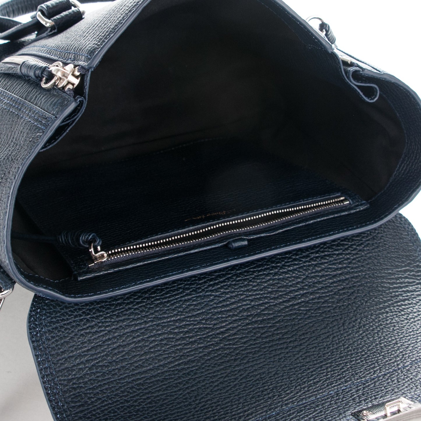 3.1 Textured Calfskin Medium Pashli Satchel Ink