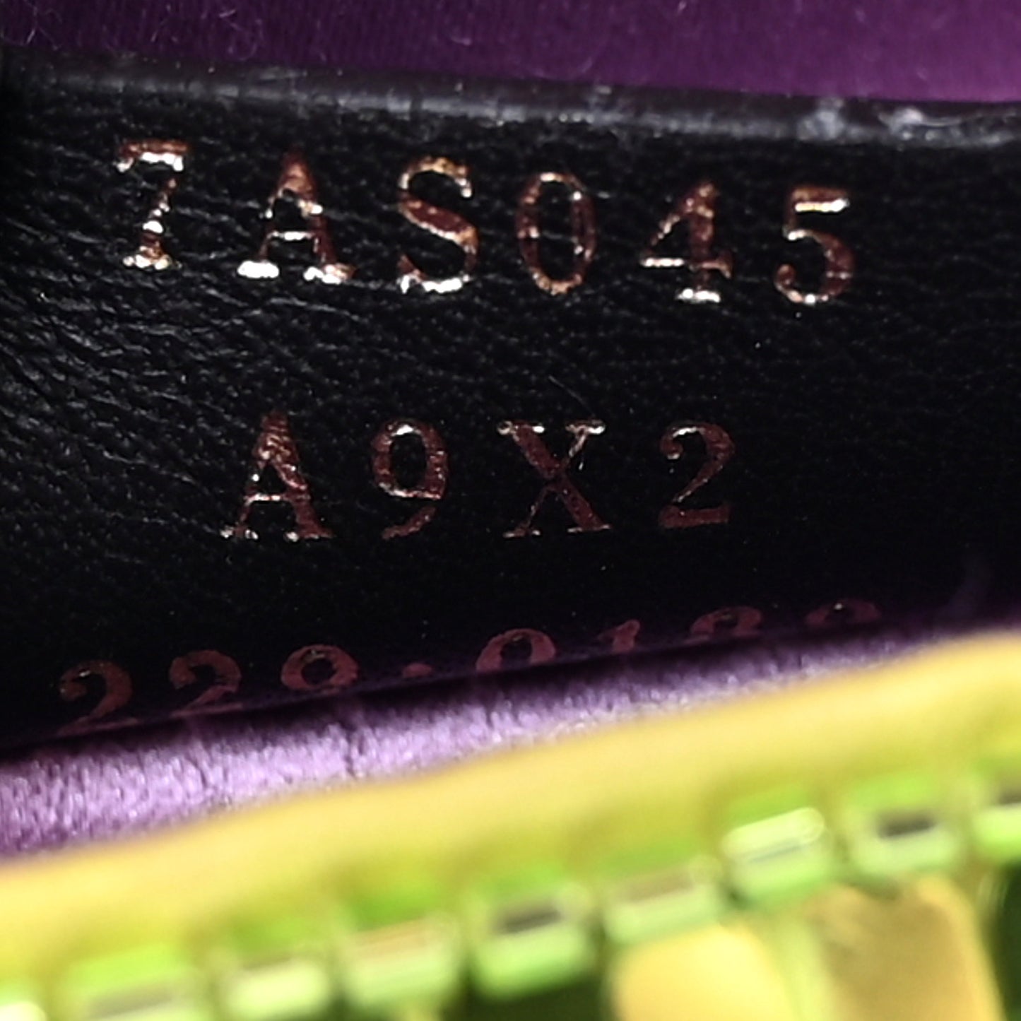 Sequin Paillettes Shiny Nappa Sex and the City Nano Maxi Buckle Baguette Charm Wasabi