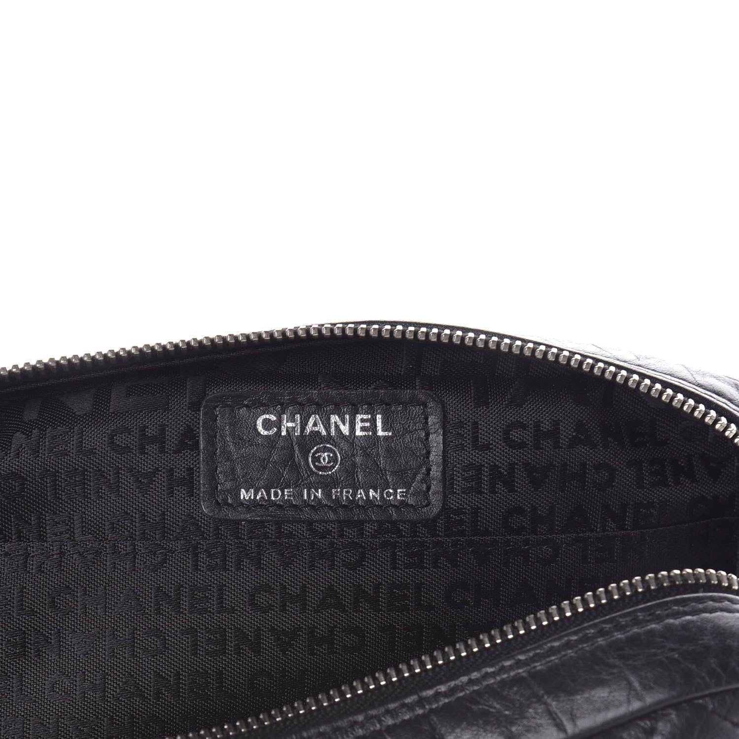 Chanel Aged Calfskin Quilted Cambon Cosmetic Case Black 6 of 8