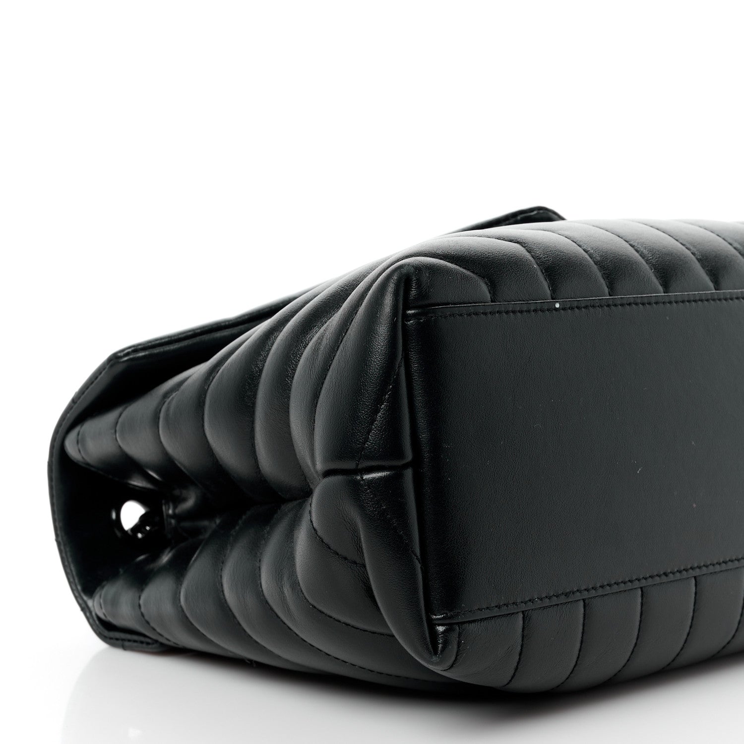 Saint Laurent Calfskin Y Quilted Monogram Monochrome Medium Loulou Chain Satchel Black 10 of 12