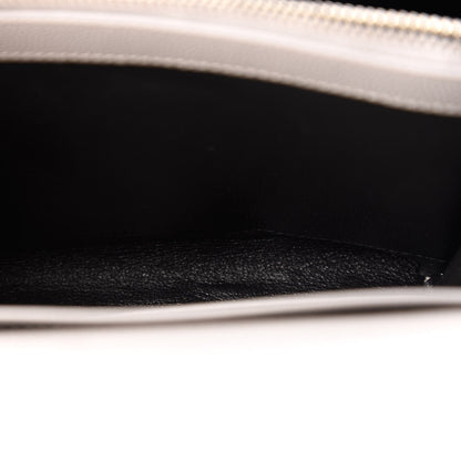 Saint Laurent Grain De Poudre Matelasse Chevron Monogram Chain Wallet Granite 9 of 12