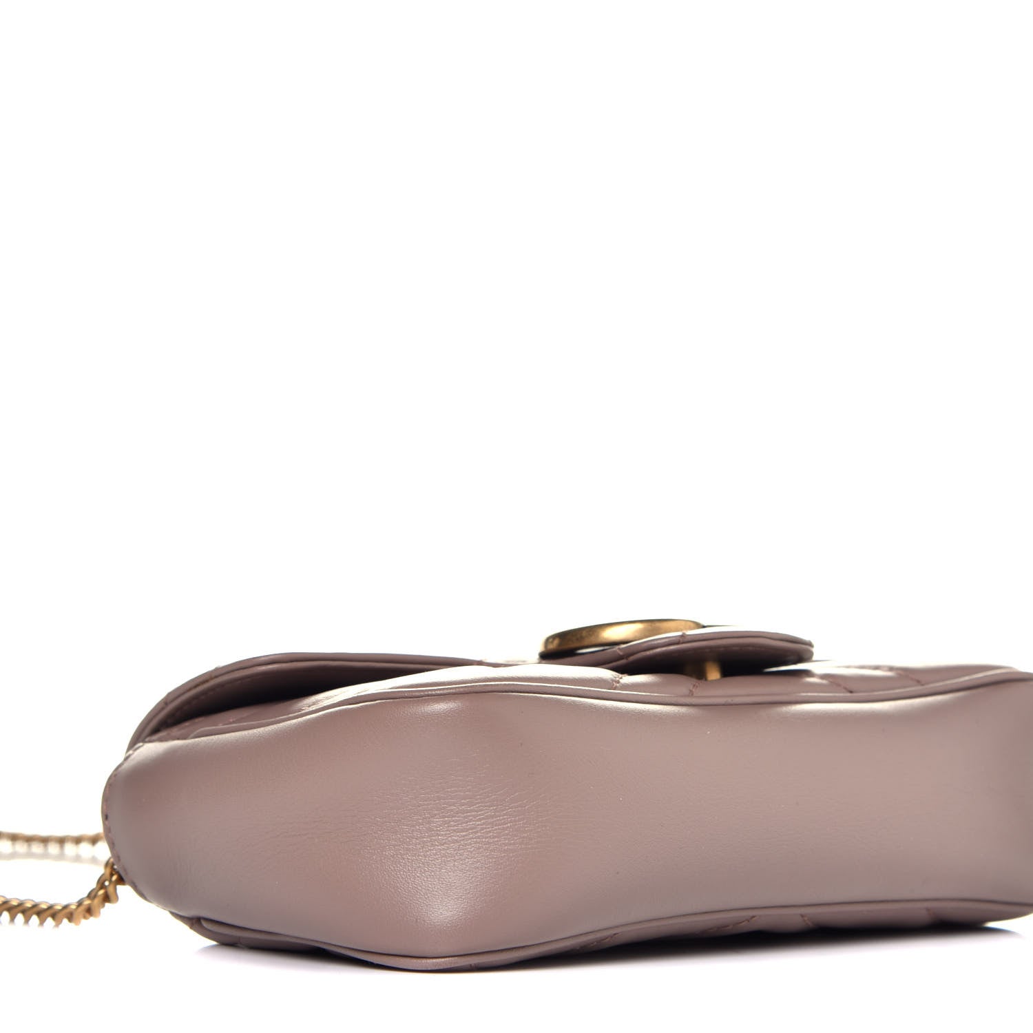 Gucci Calfskin Matelasse Super Mini GG Marmont Shoulder Bag Porcelain Rose 15 of 22