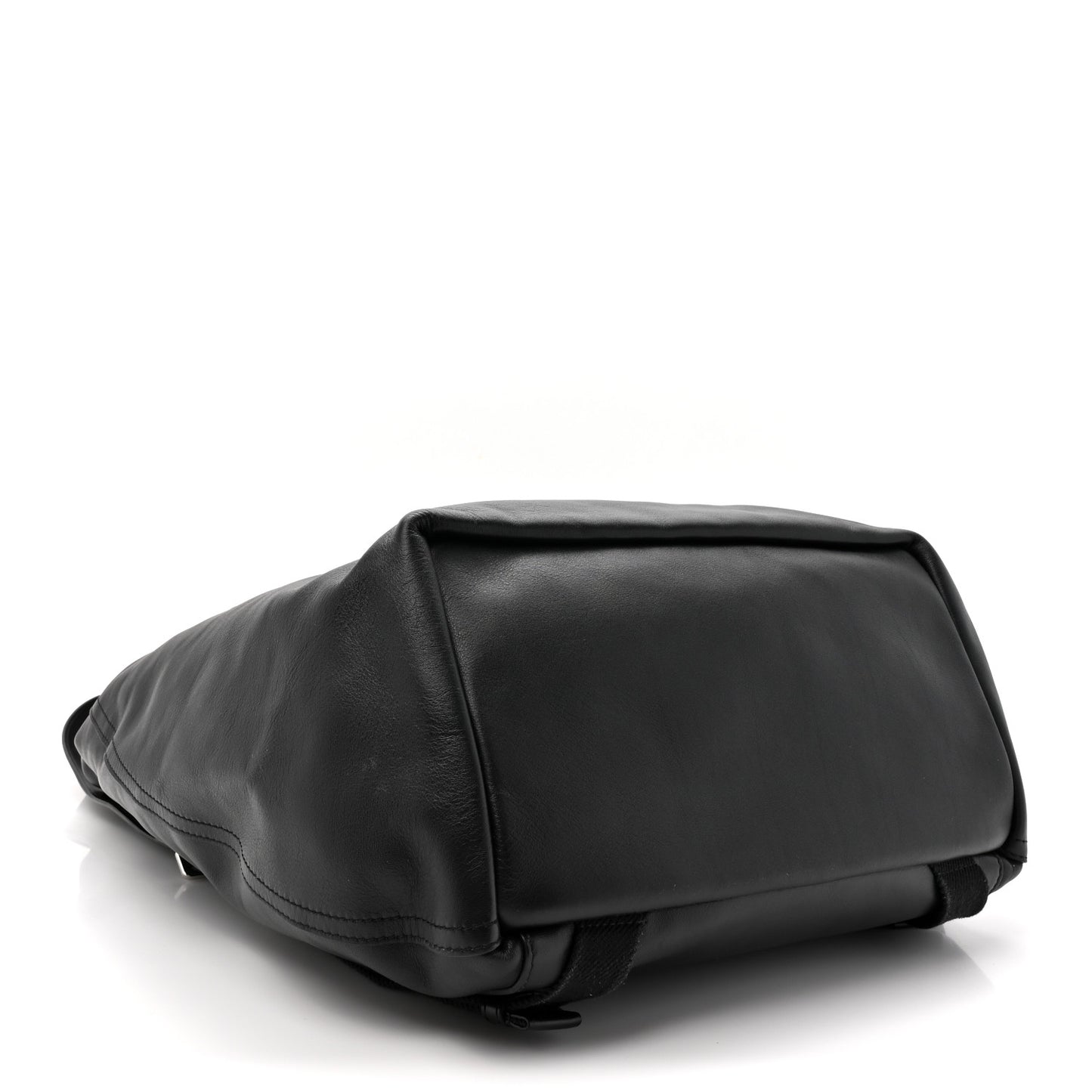 Shiny Calfskin Flamenco Backpack Black
