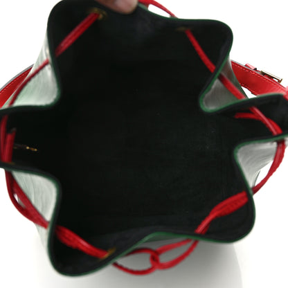 Louis Vuitton Epi Bi-Color Petit Noe Borneo Castillan Red Green 5 of 8