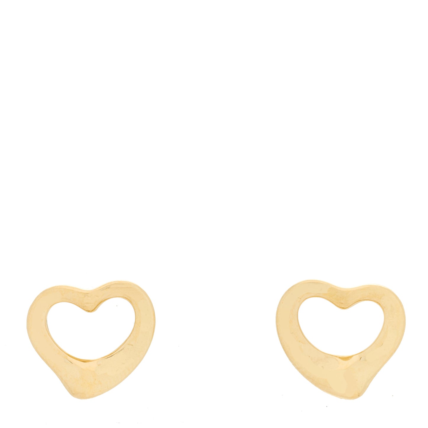 18K Yellow Gold 11mm Elsa Peretti Open Heart Earrings