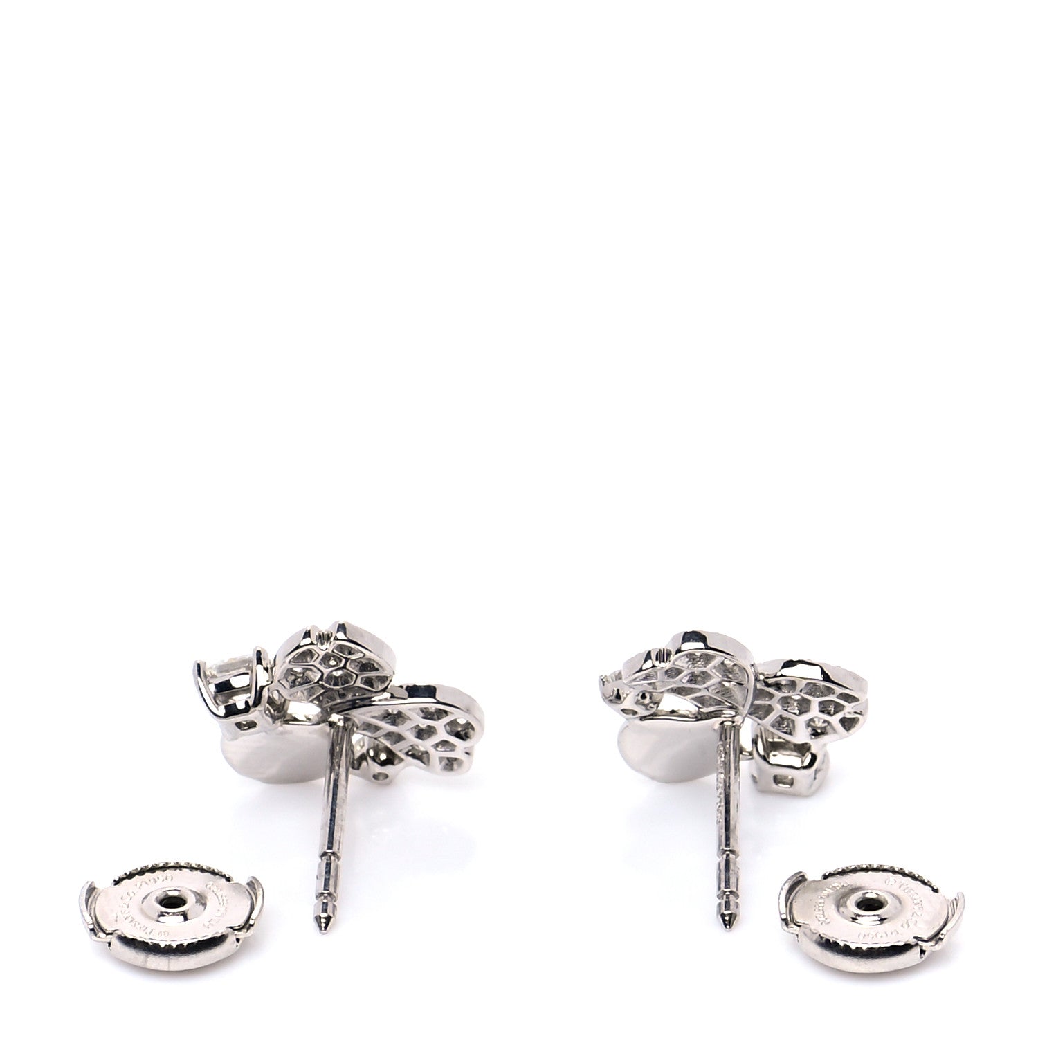 Tiffany Platinum Diamond Paper Flowers Cluster Earrings 4 of 4