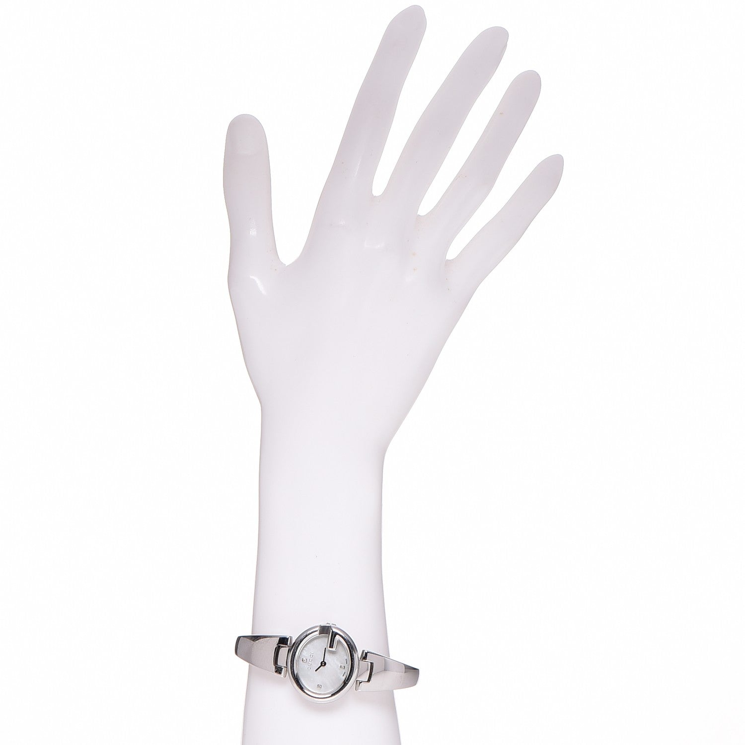 Gucci Stainless Steel Diamond Mother of Pearl 27mm Guccissima Quartz Watch 2 of 6