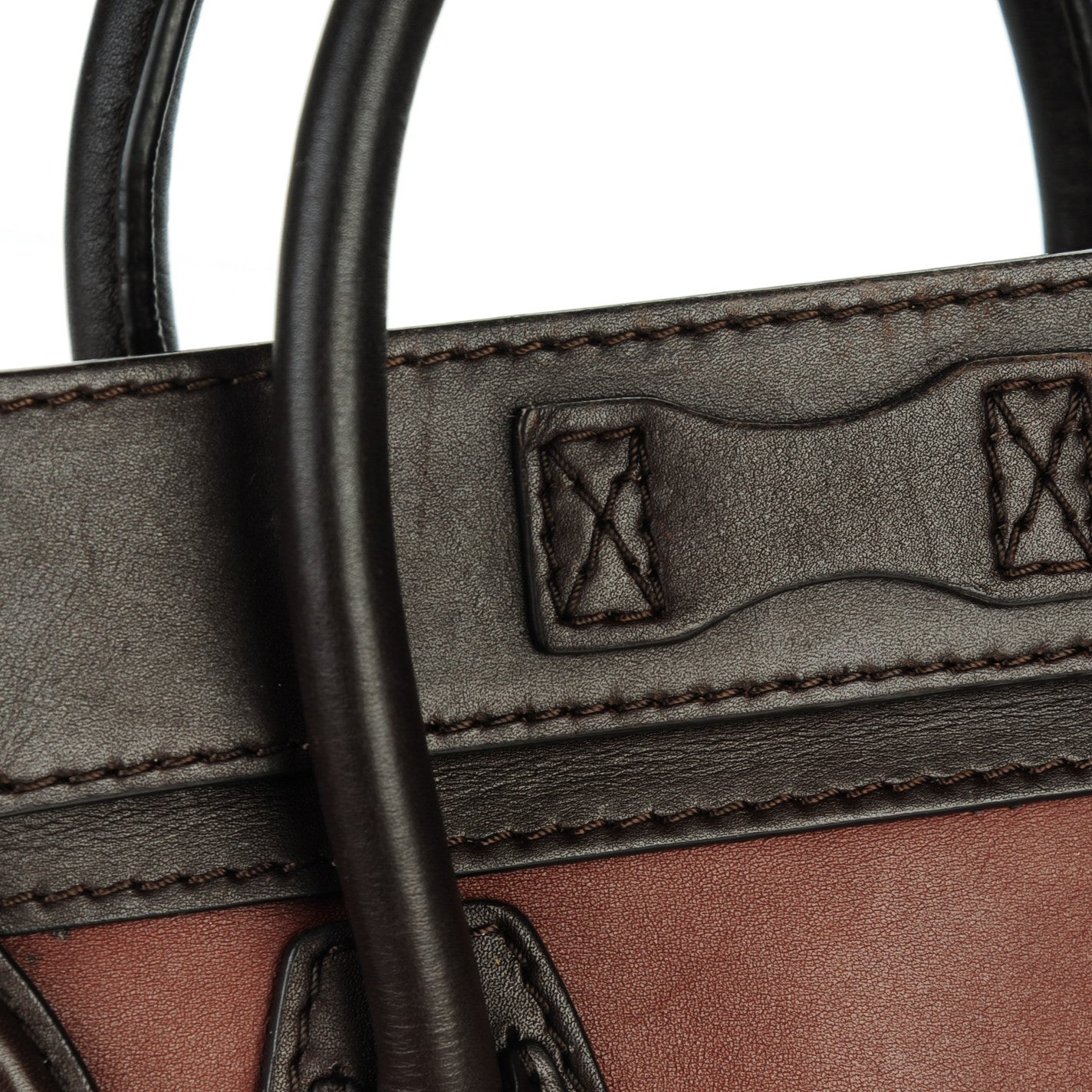 Celine Smooth Calfskin Nano Tri-Color Luggage Acajou 9 of 15