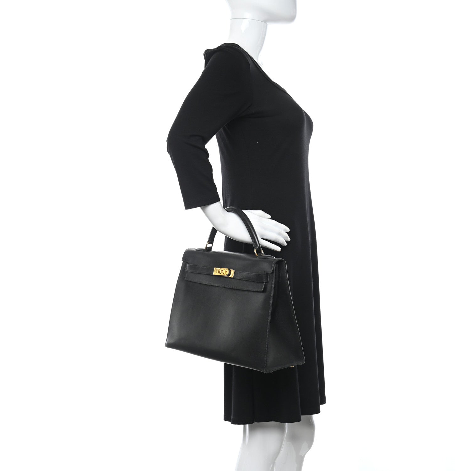 Hermes Box Kelly Sellier 32 Black 2 of 11