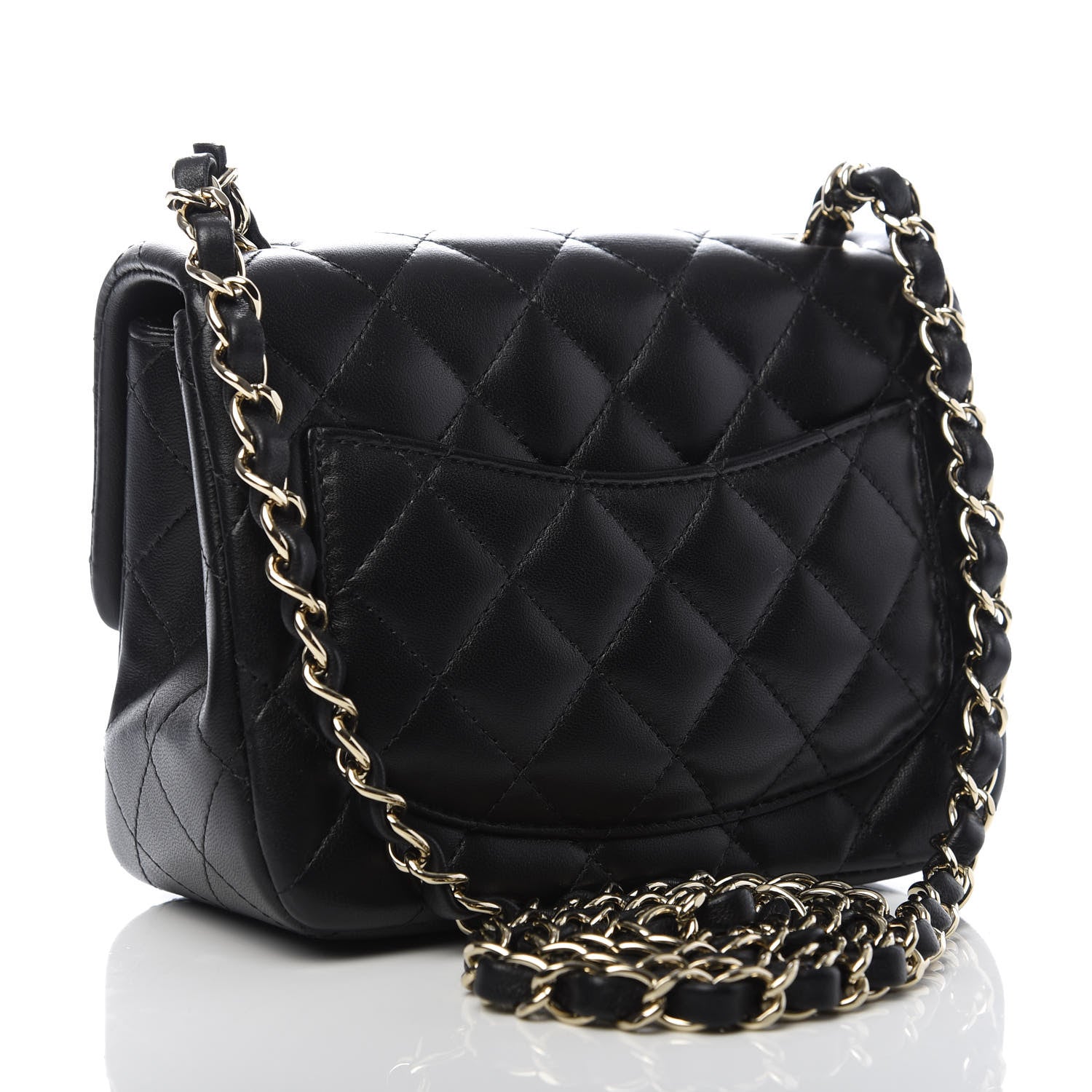 Chanel Lambskin Quilted Mini Square Flap Black 2 of 9