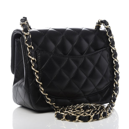 Chanel Lambskin Quilted Mini Square Flap Black 2 of 9