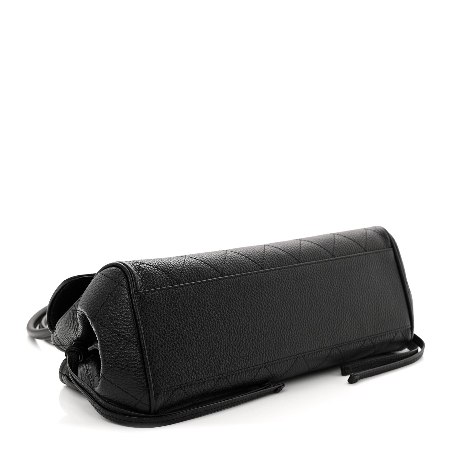 Grained Calfskin Urban Essentials Small Shopping Bag Black