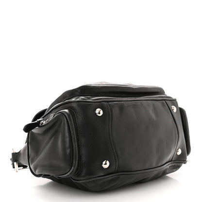 Prada Cervo Antik Easy A Foldover Pushlock Flap Shoulder Bag Black 4 of 12