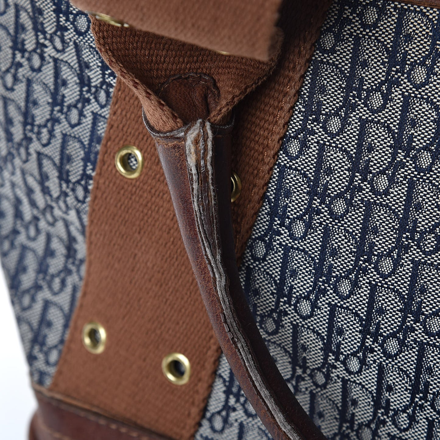 Monogram Tote Blue Brown