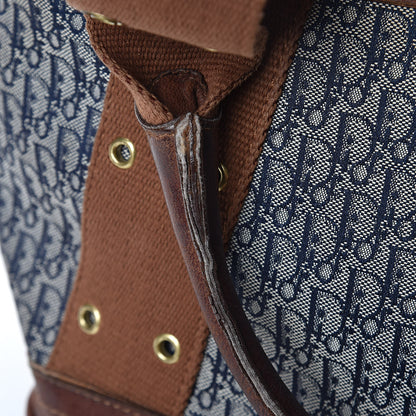 Christian Dior Monogram Tote Blue Brown 9 of 16