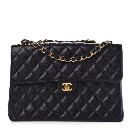 Chanel Caviar Quilted Jumbo Single Flap Black 1 of 8