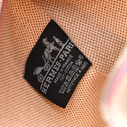 Hermes Toile Small Bain New Yachting Case Bubble Gum 6 of 6