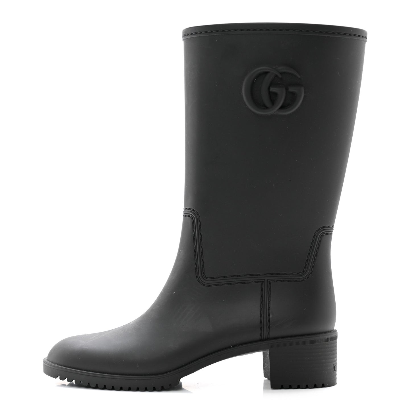 Rubber Double G Womens Rain Boots 39 Black
