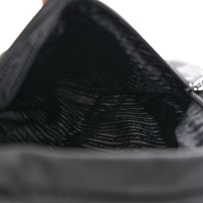 Prada Re-Nylon Vitello Metal Triangle Logo Sling Backpack Black 5 of 10