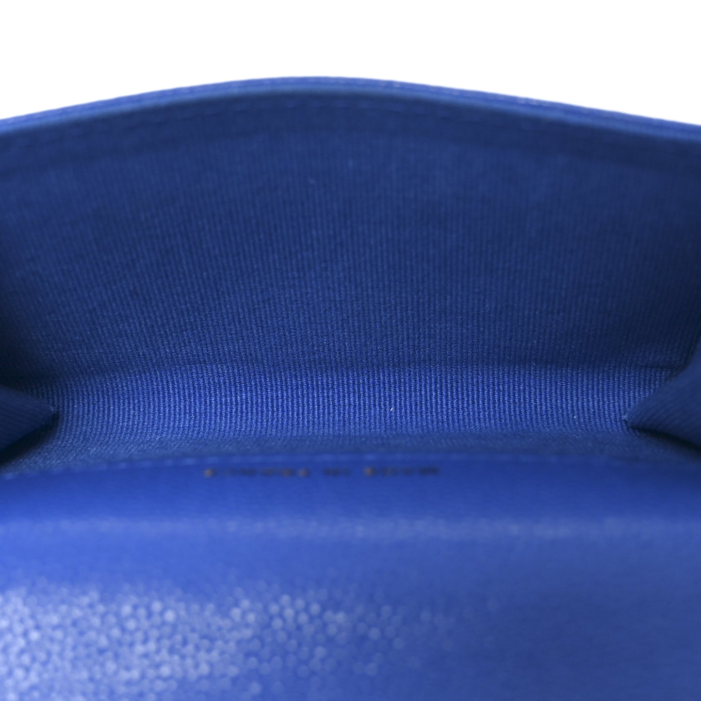 Caviar Quilted Flap Card Holder Wallet Blue