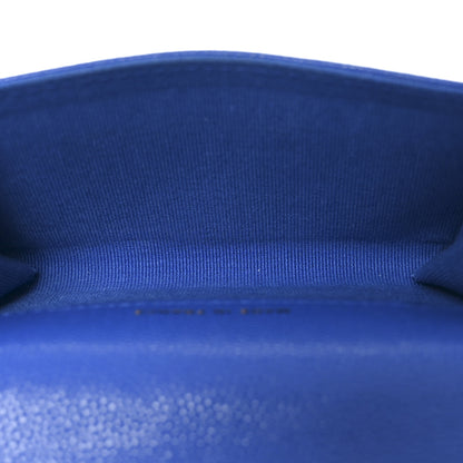 Chanel Caviar Quilted Flap Card Holder Wallet Blue 9 of 20