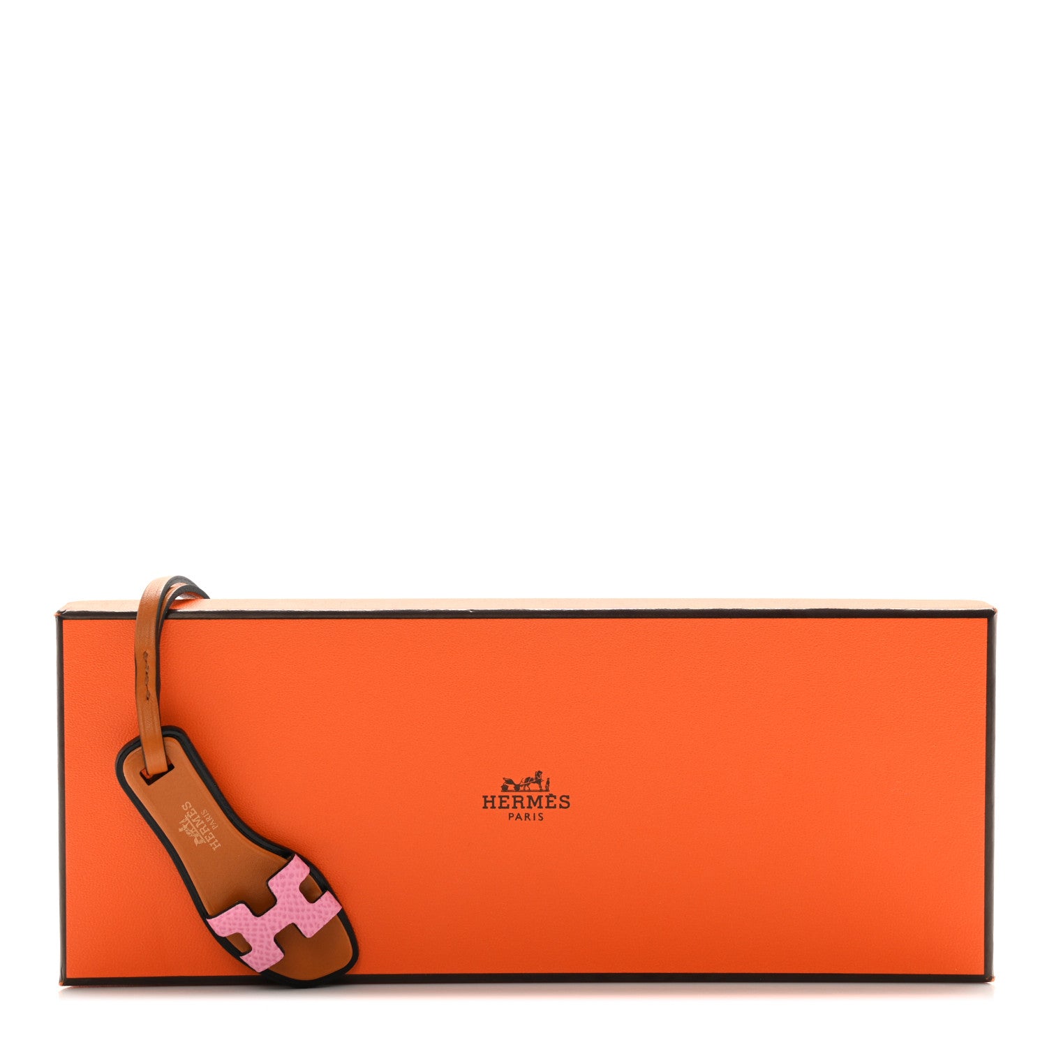 Hermes Epsom Butler Calfskin Hunter Oran Nano Bag Charm Rose Confetti Sable 4 of 4