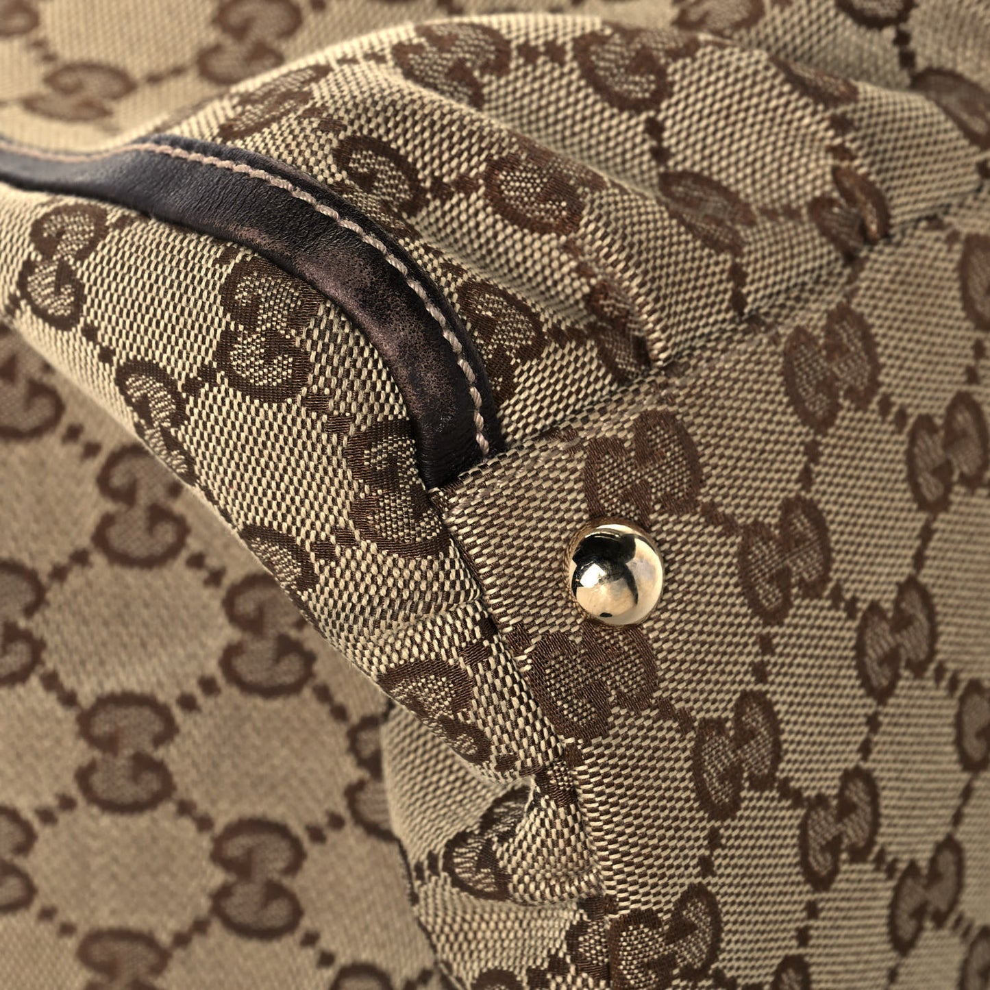 Monogram Large D Gold Hobo Dark Brown