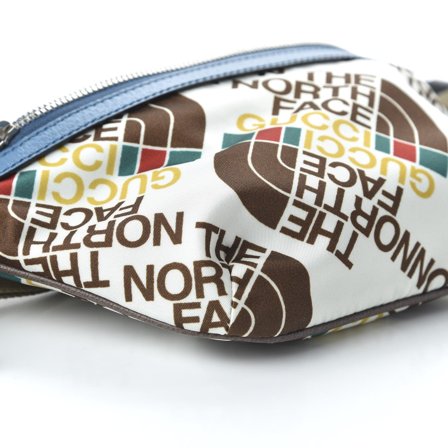 Gucci X THE NORTH FACE Econyl Nylon Belt Bag White Sky Blue 9 of 12