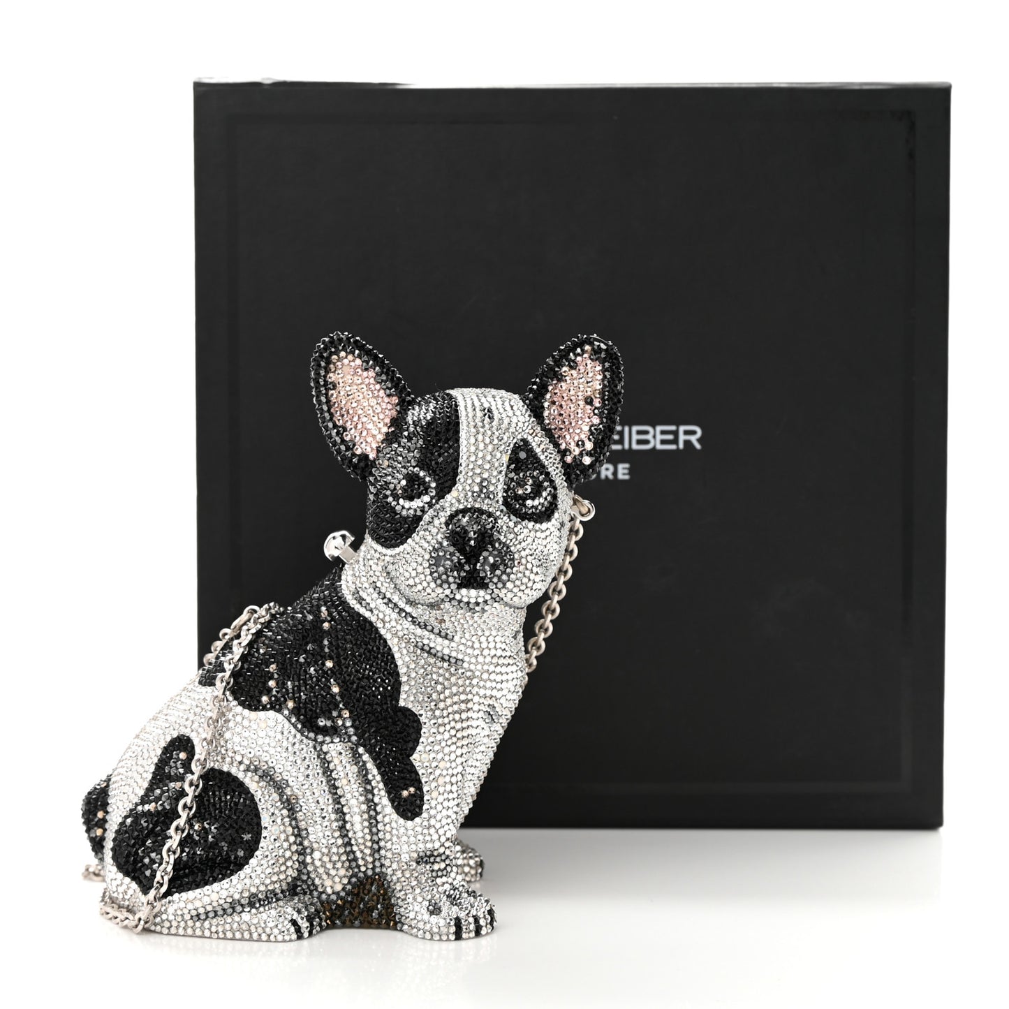Crystal French Bulldog Fred Minaudiere Clutch