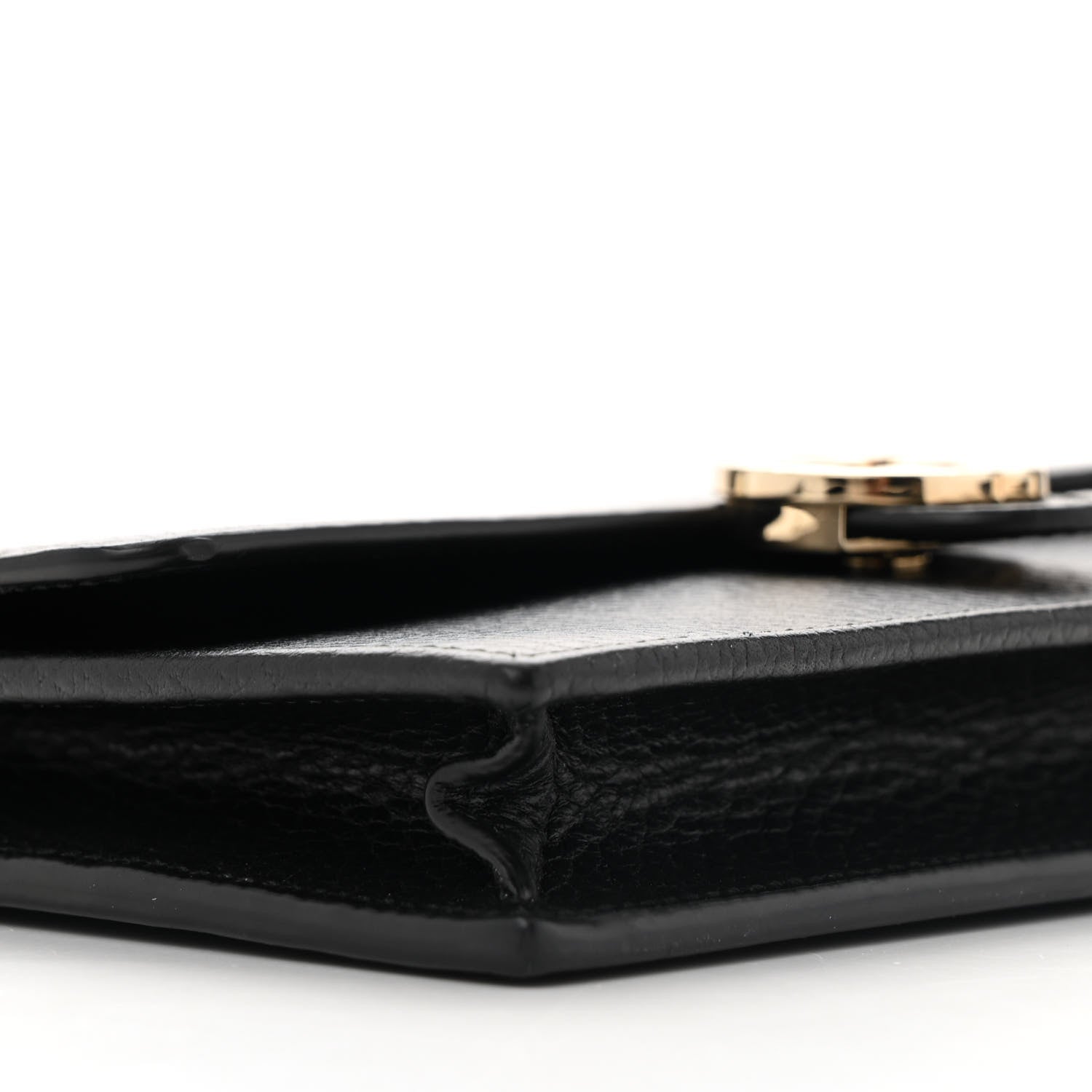 Gucci Dollar Calfskin Interlocking G Chain Wallet Black 9 of 13