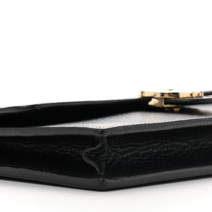 Gucci Dollar Calfskin Interlocking G Chain Wallet Black 9 of 13