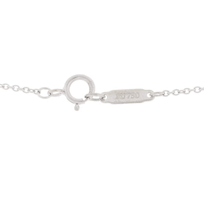 Tiffany 18K White Gold Diamond Mini Metro Horseshoe Pendant Necklace 5 of 6