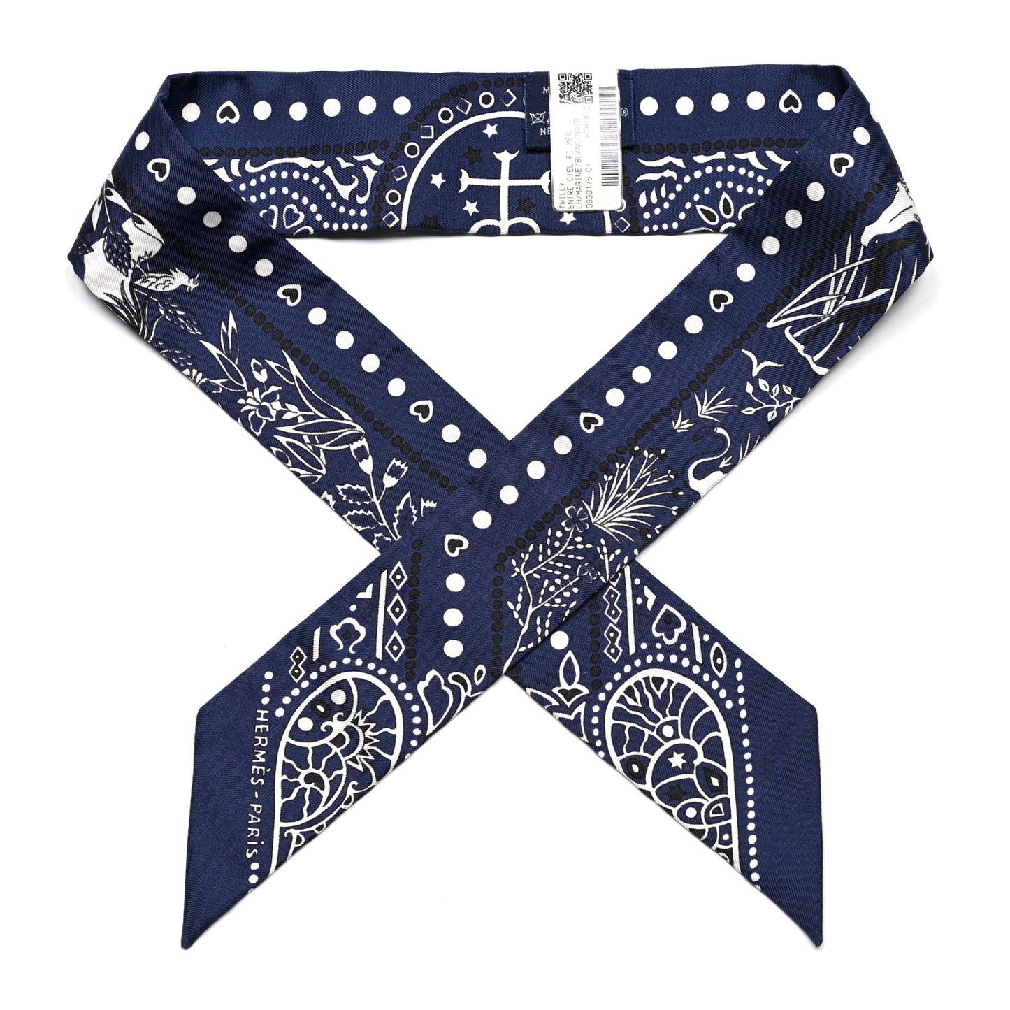 Silk Entre Ciel Et Mer Twilly Marine White Black
