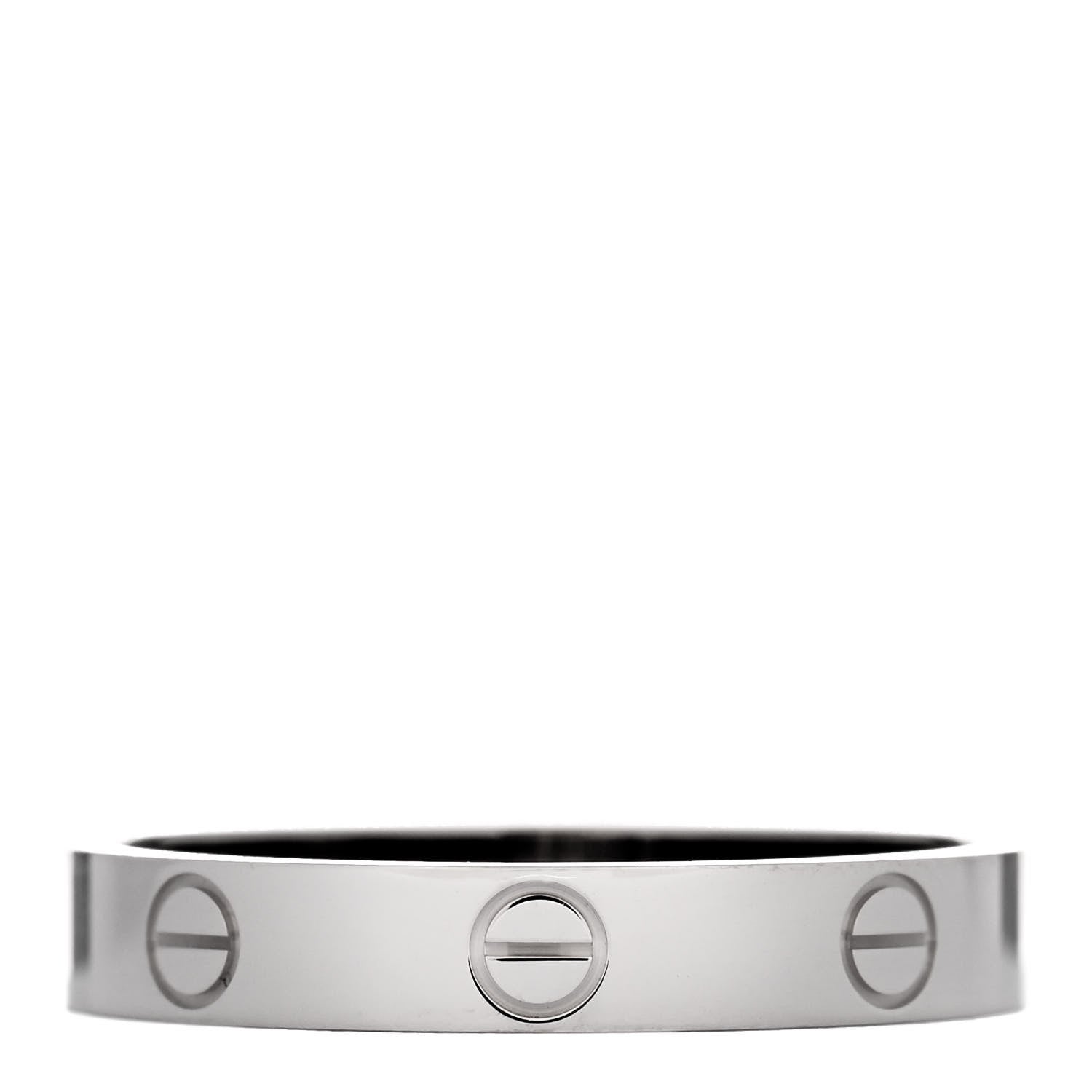 Cartier 18K White Gold 3.5mm LOVE Wedding Band Ring 59 8.75 3 of 5
