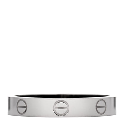Cartier 18K White Gold 3.5mm LOVE Wedding Band Ring 59 8.75 3 of 5