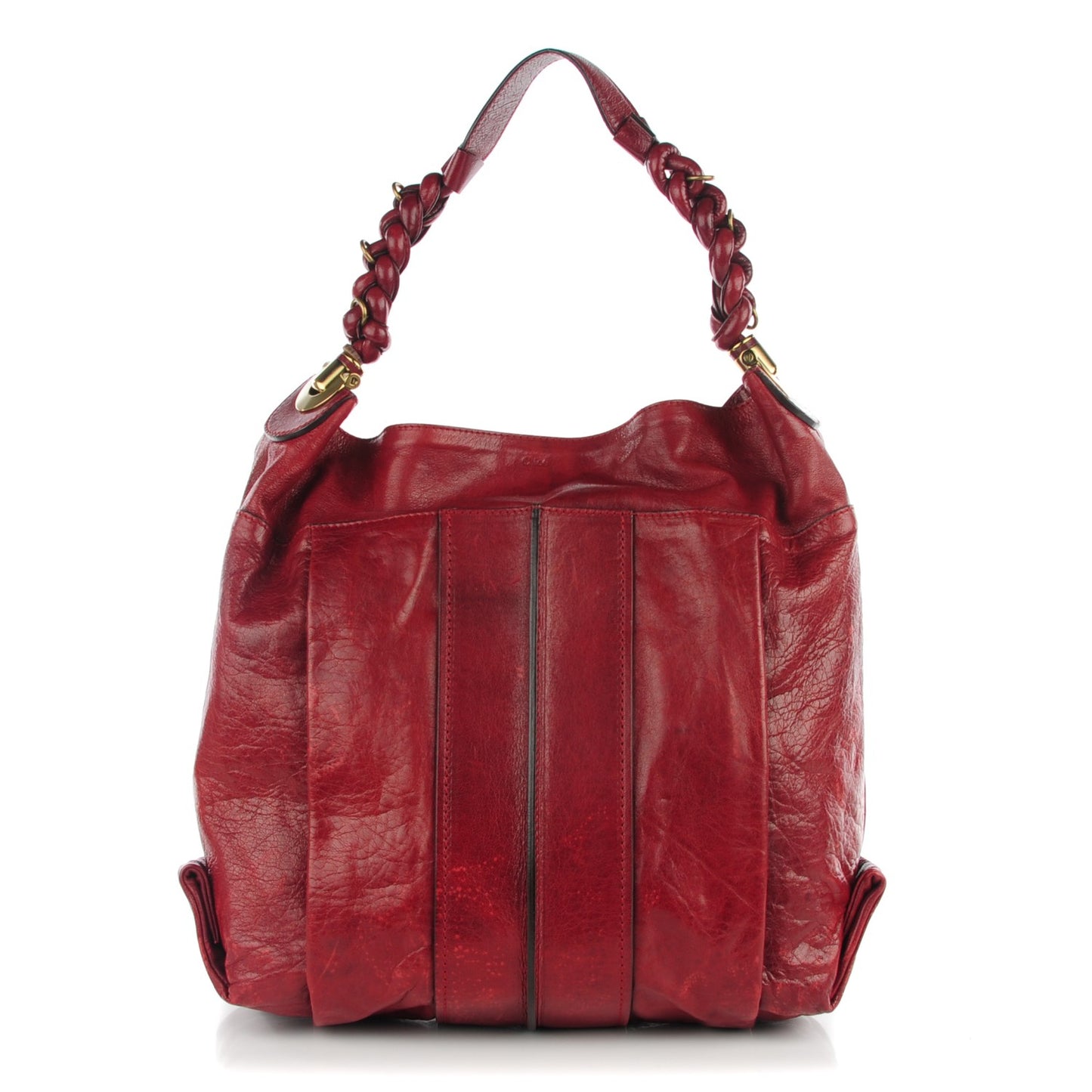 Lambskin Heloise Hobo Red