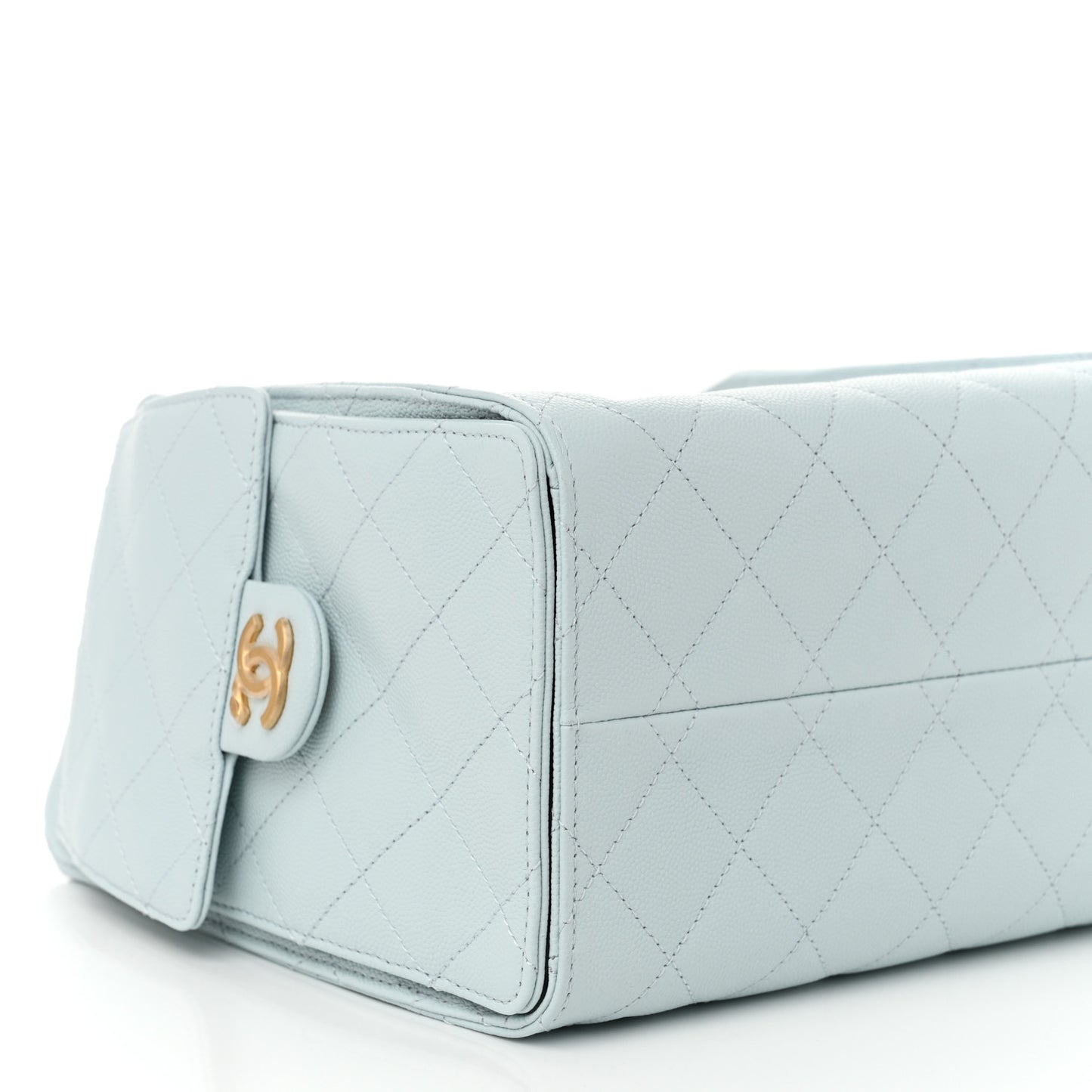 Caviar Quilted Small Chanel 25 Handbag Light Blue