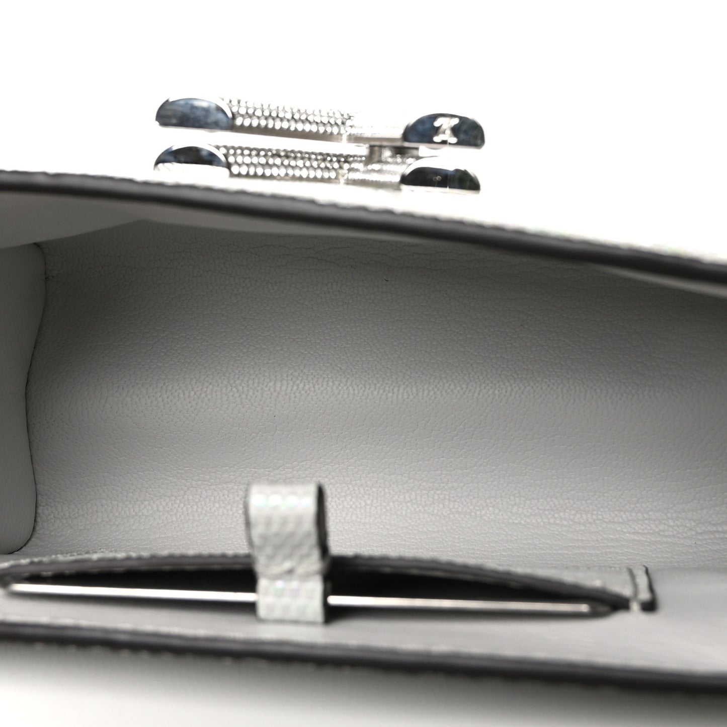 Iridescent Lizard Mini Swarovski Strass Twist Shoulder Bag