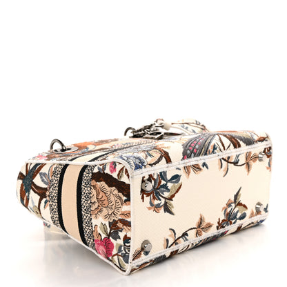 Christian Dior Canvas Embroidered Jardin D'Hive Medium Lady D-Lite Ecru Multicolor 4 of 12
