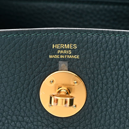 Hermes Taurillon Clemence Lindy 26 Vert Cypress 6 of 11
