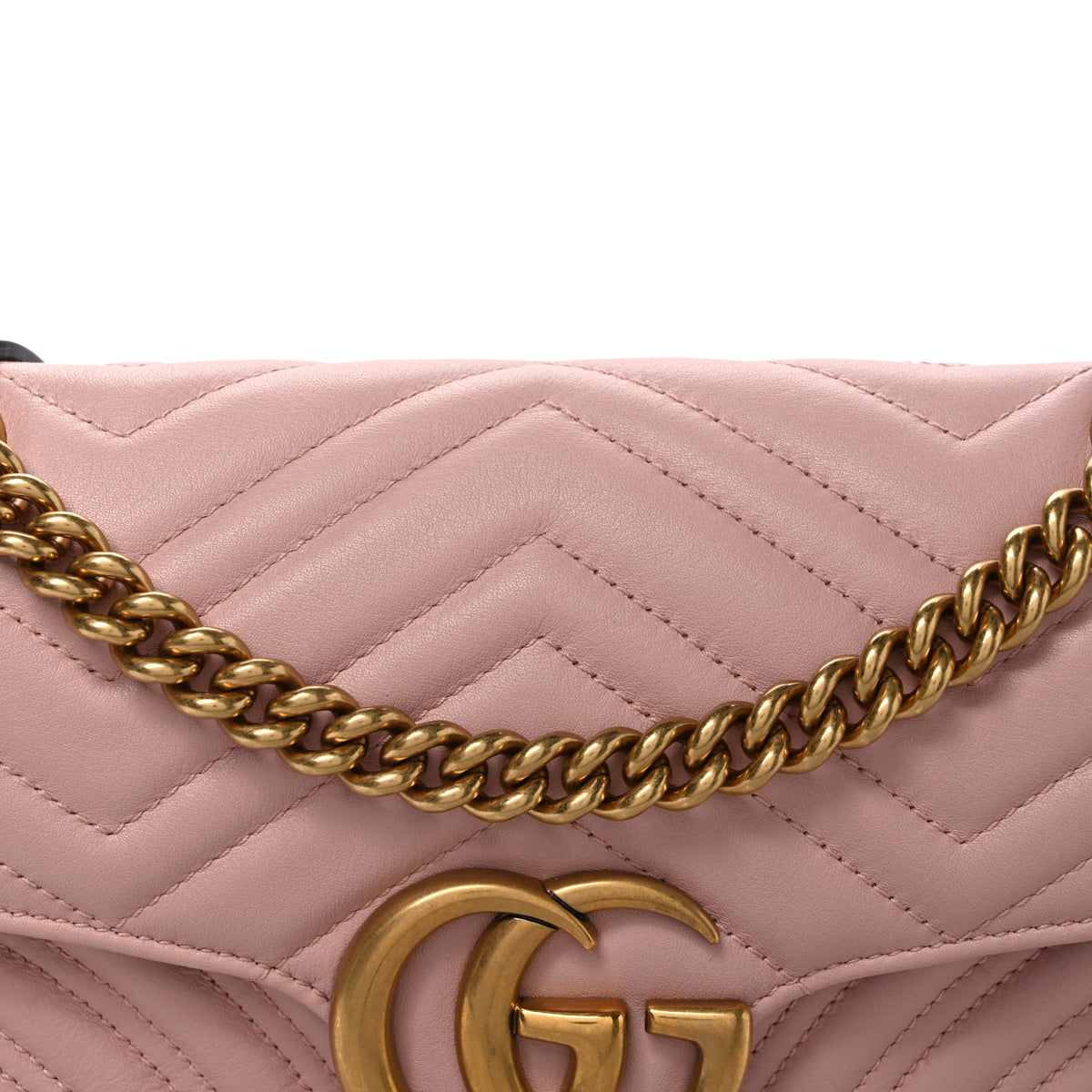 Gucci Calfskin Matelasse Small GG Marmont Shoulder Bag Perfect Pink 8 of 10