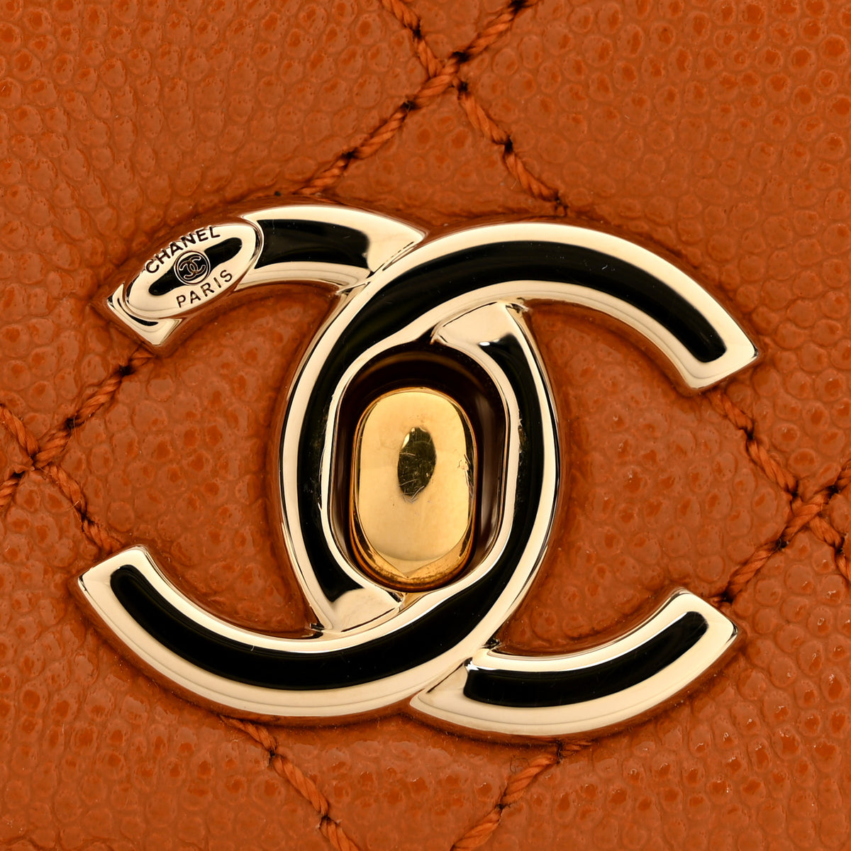 Chanel Caviar Quilted Mini Coco Handle Flap Light Brown 12 of 12
