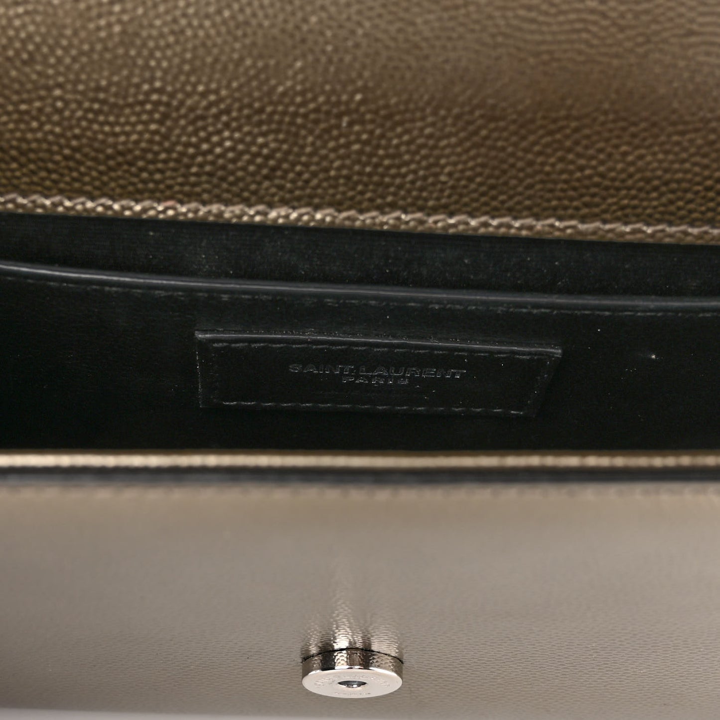 Grain De Poudre Small Monogram Kate Satchel Gold