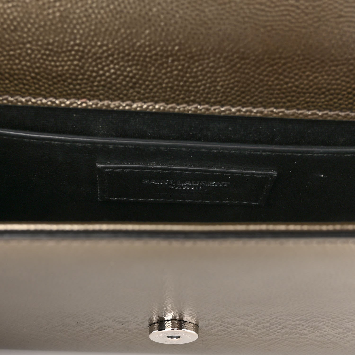 Saint Laurent Grain De Poudre Small Monogram Kate Satchel Gold 6 of 10