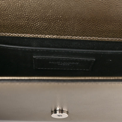 Saint Laurent Grain De Poudre Small Monogram Kate Satchel Gold 6 of 10