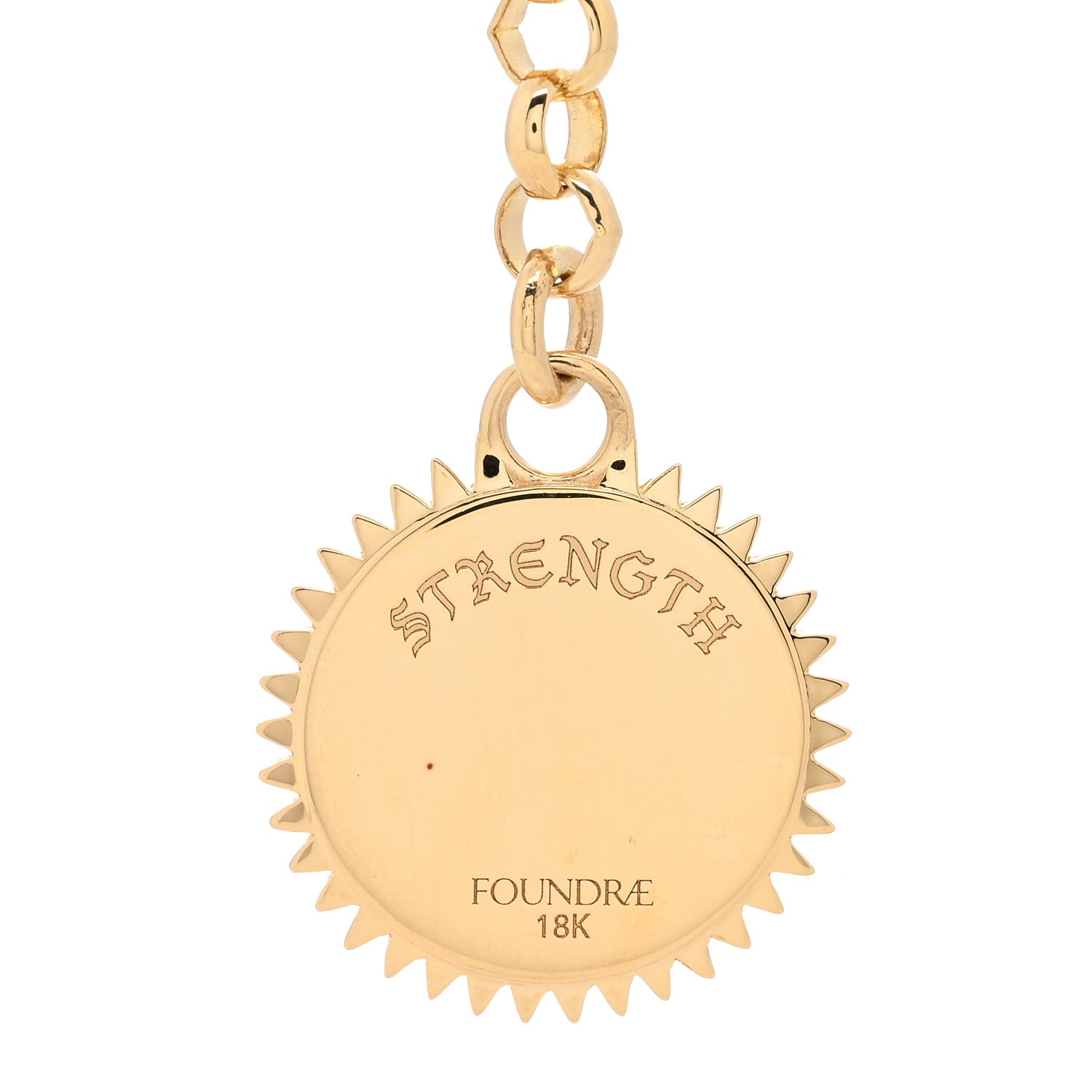 Foundrae 18K Yellow Gold Diamond Solar Lunar Strength Small Mixed Belcher Extension Chain Necklace 4 of 5